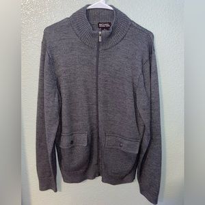 Michael Kors Size M Dark Gray Zip Up Sweater Jacket